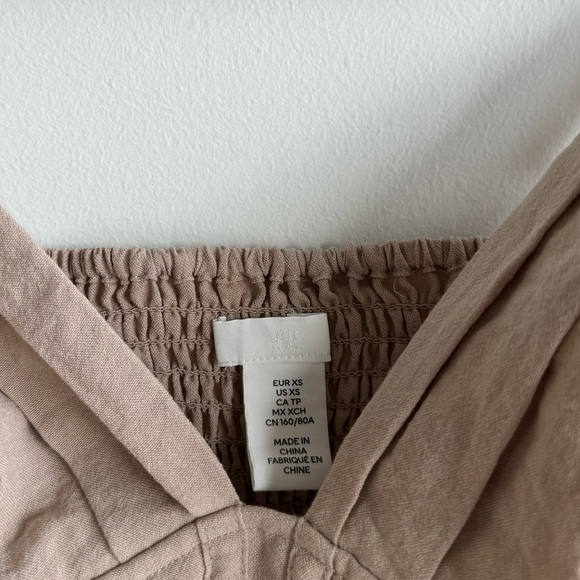 H&M Pink Beige Crop Top XS - Picture 6 of 7